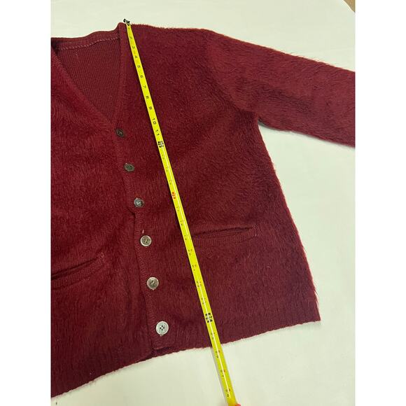 Vintage 1960’s Arrow Cum Laude Shaggy Mohair Cardigan - Picture 3 of 6